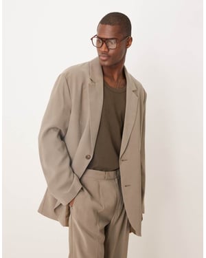 ASOS DESIGN avslappnad oversize kostymjacka i sten