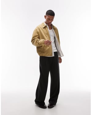 Topman twill harringtonjacka i sten