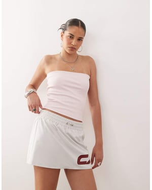COLLUSION jersey ribbed bandeau top in soft pink