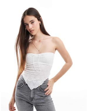 Cotton On Claudia halter tube top in white