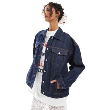 ASOS DESIGN oversize 90-talets jeansjacka i tvättad denim