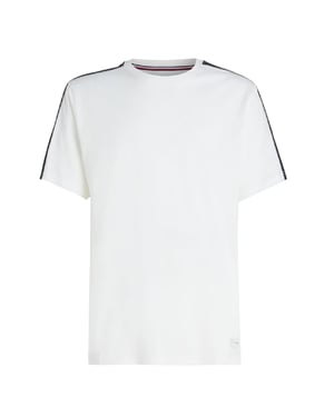 Tommy Hilfiger Heren-T-shirt met logo, normale pasvorm en korte mouwen (Ecru)