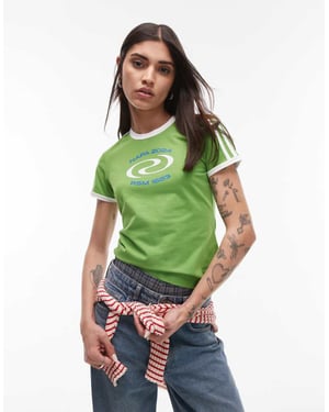 Resume sporty ringer t-shirt in green