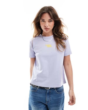 Calvin Klein Jeans central script logo t-shirt in lavender