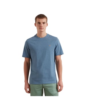 Farah Heren Logo Regular T-Shirt (Blauwe vloed)