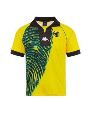 Kappa Heren Pox Too Hot Grafisch T-Shirt Regular (Helder geel/zwart)