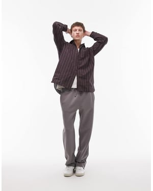 Topman baggy fit jogger i kolgrå