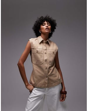 ARKET ren bomull oversized bältesarbetsoverall i beige