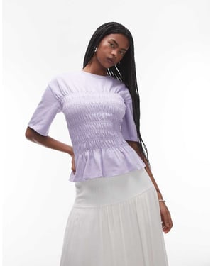 & Other Stories topp med ruched korsett-detalj i lila