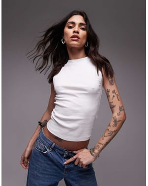 Topshop slim tank i vitt