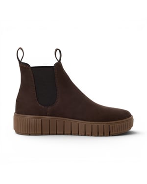 Tamaris damer bruna läderstövlar Chelsea Ankle Boots - 25403-43