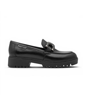 Tamaris dames zwarte leren loafer comfortschoenen - 24740-47