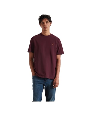 Farah Heren Logo Regular T-Shirt (Bourgondië)