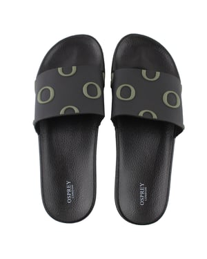 Osprey London The Holiday Mens Black/Khaki Sliders