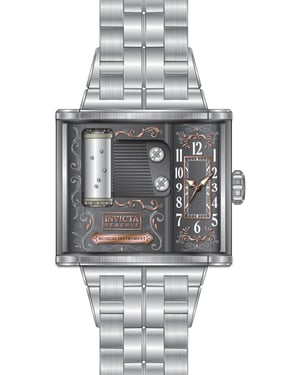 Invicta Artist 49475 Herenhorloge - Quartz Uurwerk - Roestvrij Staal met Grijze Wijzerplaat - 52 mm