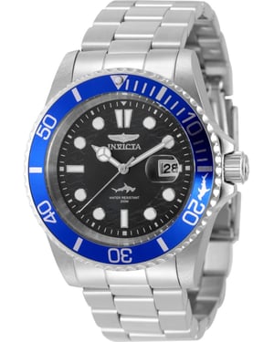 Invicta Pro Diver 50828 Herenhorloge - Quartz Uurwerk - Roestvrij Staal met Zwarte Wijzerplaat - 42 mm
