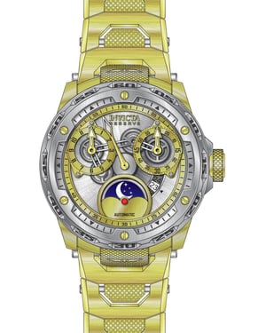 Invicta Reserve 50035 Herrklocka - Automatisk Verk - Rostfritt Stål med Silver Urskiva - 50 mm