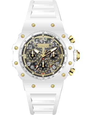 Invicta Racing 69649 Herrklocka - Kvartsurverk - Akryl med Guldskiva - 43 mm