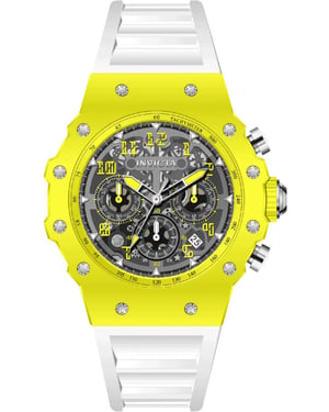Invicta Racing 69686 Herrklocka - Kvartsrörelse - Akryl med Silverkiva - 43 mm