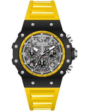 Invicta Racing 69670 Herrklocka - Kvartsrörelse - Akryl med silverfärgad urtavla - 43 mm