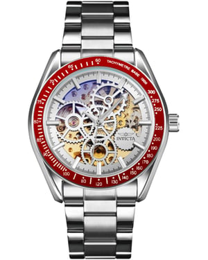 Invicta Objet D Art 69596 Herenhorloge - Automatisch Uurwerk - Roestvrij Staal met Zilveren Wijzerplaat - 43 mm