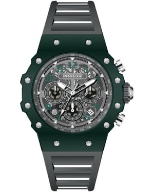 Invicta Racing 69657 Herrklocka - Kvartsrörelse - Akryl med Silverfärgad Urskiva - 43 mm
