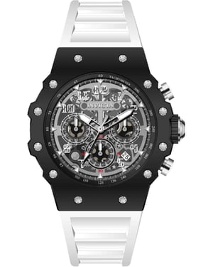 Invicta Racing 69675 Herrklocka - Kvartsverk - Akryl med Silver Urskiva - 43 mm