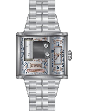 Invicta Artist 49474 Herrklocka - Kvartsrörelse - Rostfritt Stål med Silver Urskiva - 52 mm