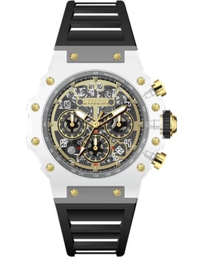Invicta Racing 69690 Herrklocka - Kvartsrörelse - Akryl med Guld Urskiva - 43 mm