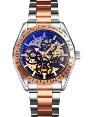 Invicta Objet D Art 69599 Herenhorloge - Automatisch Uurwerk - Roestvrij Staal met Zwarte Wijzerplaat - 43 mm