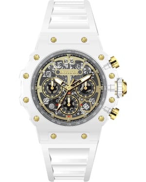 Invicta Racing 69689 Herrklocka - Kvartsrörelse - Akryl med Guldskiva - 43 mm