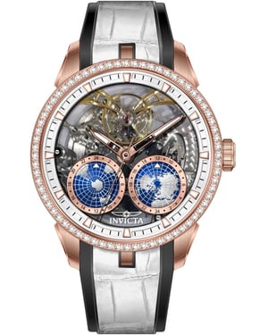 Invicta Objet D Art 70190 Herrklocka - Mekaniskt Urverk - Rostfritt Stål med Silverfärgad Urskiva - 45 mm