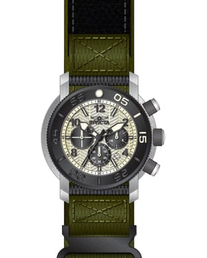 Invicta Coalition Forces 50095 Herrklocka - Kvartsverk - Rostfritt Stål med Beige Urskiva - 50 mm