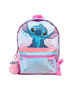 Stitch Childrens Backpack Surf Aop Roxy Backpack Zip Fastening pink blue