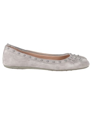 Tod's Gelaagde Ballerina's in Grijs Suede