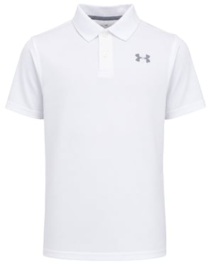 Under Armour Performance 2.0 Kids White Polo Shirt