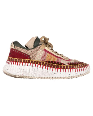 Chloé Nama mesh sneakers in veelkleurig suède