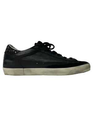 Golden Goose SuperStar Sneakers i svart läder