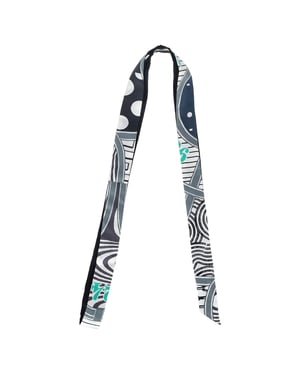 Hermès Twillon Jeu De Soie Gris Noir Twilly Scarf in Multicolor Silk