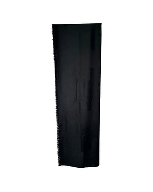 Hermès H Logo Accent Scarf in Black Cashmere