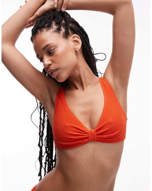 & Other Stories rynkad triangelsnodd bikinitopp i orange