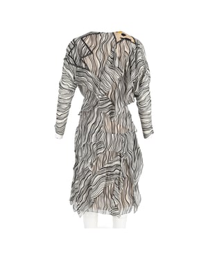 Chloé Printed Ruffle Dress in Multicolor Silk