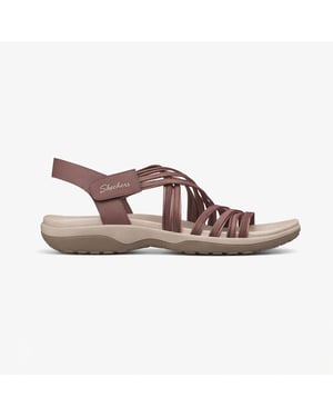 Skechers Reggae Slim - Sunnyside 2.0 Womens Cross Strap Sandals Mauve/pink