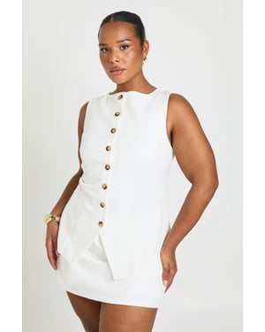 Plus Button Front Waistcoat and Mini Skort