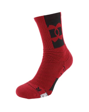 Under Armour 1-Pack Project Rock Dark Red Crew Socks