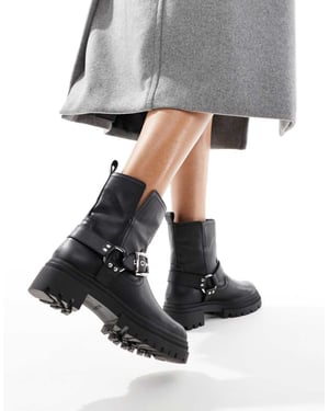 ALDO Harlyy biker ankle boots in black leather