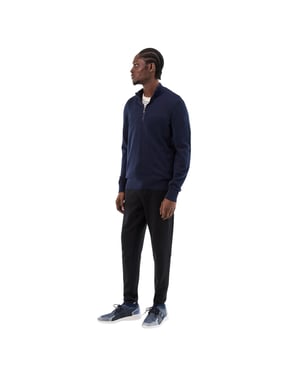 Boss Gebreide herensokken met monk-sluiting voor sportschoenen (Donkerblauw)
