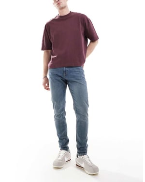 Jack & Jones Pete tapered jeans i vintageblå
