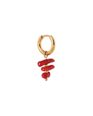 Label Kiki Coral crush hoop