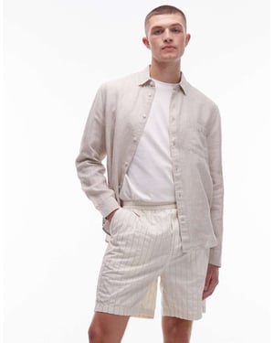 ARKET texturerade bomulls-dobby shorts i vitt